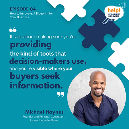 It's all about make sure you're providing the kind of tools that decision-makers use, and you're visible where your buyers seek information. 
