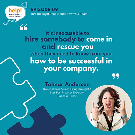 It's inexcusable to hire somebody to come in and rescue you when they need to know from you how to be successful in your company.