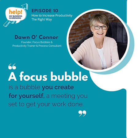 A focus bubble is a bubble you create for yourself, a meeting you set to get your work done.