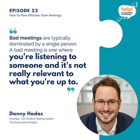 Bad meetings are typically dominated by a single person. A bad meeting is one where you're listening to someone and it's really relevant to what you're up to.