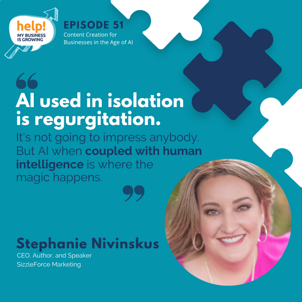 AI used in isolation is regurgitation. It's not going to impress anybody. But AI when coupled with human intelligence is where the magic happens.