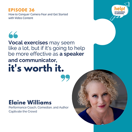 "Vocal exercises may seem like a lot, but if it's going to help you be more effective as a speaker and communicator, it's worth it.