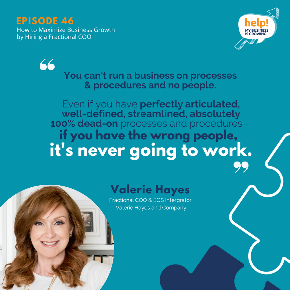 You can't run a business on processes & procedures and no people. Even if you have perfectly articulated, well-defined, streamlined, absolutely 100% dead-on processes and procedures - if you have the wrong people, it's never going to work.