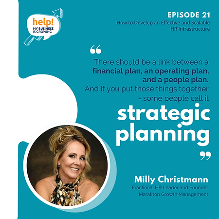 There should be a link between a financial plan, an operating plan, and a people plan. And if you put those things together - some people call it strategic planning.