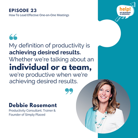 The definition of productivity is achieving desired results. Whether we're talking about an individual or a team, we're productive when we're achieving desired results. 